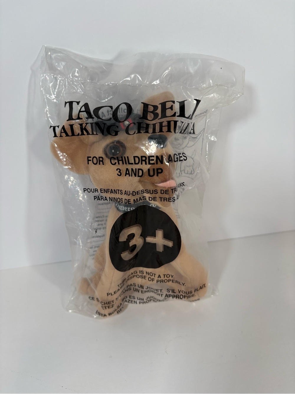 Vtg 1998 Taco Bell Chihuahua Talking Plush Toy NIB Viva Gorditas Non-Working